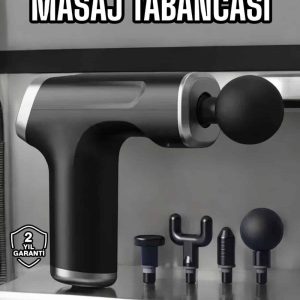 Masaj Tabancası 4 Başlıklı Kas ve Vücut Ağrıları İçin Şarjlı Darbeli