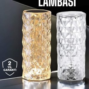 Gece Lambası Kristal Lamba Dokunmatik Şarjlı Hediyelik