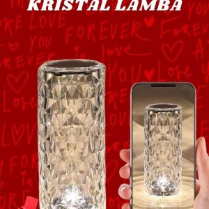 Sevgililer Günü İçin Hediye Kristal Lamba Sevgiliye Hediye USB Şarjlı Gece Lambası