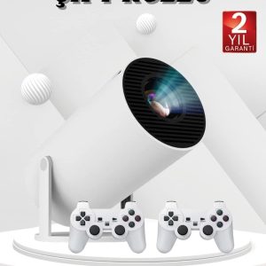 Ayaklı Oyun Projeksiyonu Çift Kollu Taşınabilir Sinema Projektörü