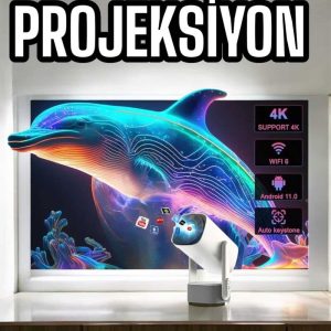 Taşınabilir Sinema Oyun Projektörü Akıllı Projeksiyon Android 11