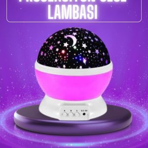 Yıldız Görünümlü Gece Lambası Renkli Masa Lambası Gökyüzü Projeksiyon