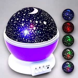 Yıldızlı Gökyüzü Efektli Projektörlü Masa ve Gece Lambası