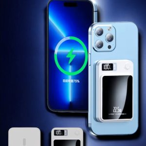 22.5W Magsafe Kablosuz Şarjlı Powerbank Dijital Ekran ve Hızlı Şarj