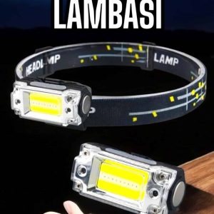 Kafa Lambası El Fenerli Kamp Lambası USB Şarjlı Esnek Lamba