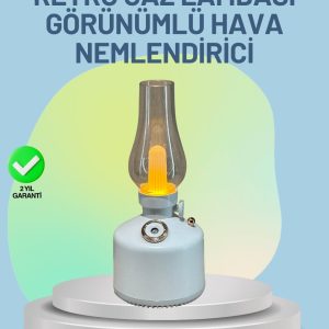 Renkli Led Işıklı Retro Gaz Lambası Aroma Terapi Mist Maker