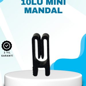 Poşet Kapatma Mandalı Hava Geçirmez Siyah 10 Adet Set