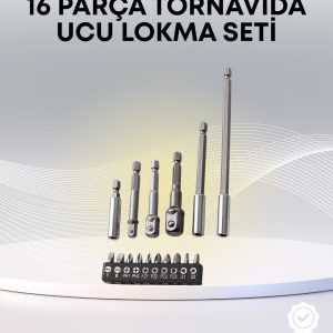 Metal Gövdeli 16lı Bits Seti Çok Fonksiyonlu Tamir Aleti