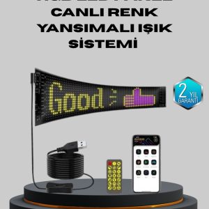 5V USB Akıllı Piksel LED Panel – Mobil Uygulama Kontrollü Renkli Işık Efektli