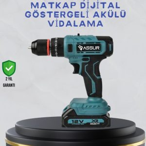 Çift Bataryalı Şarjlı Matkap Dijital Ekranlı Set