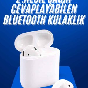 2025 Model Çağrı Cevaplayabilen Bluetooth Kulaklık Beyaz Dokunmatik Kontrol