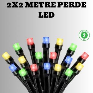 2x2 Metre Pil ile Çalışan Perde LED Işık – 8 Modlu Dekoratif