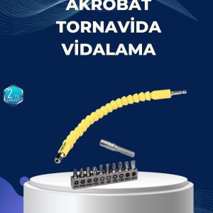 12’li Akrobat Bits Vidalama Seti Esnek Uç Çok Yönlü Kullanım