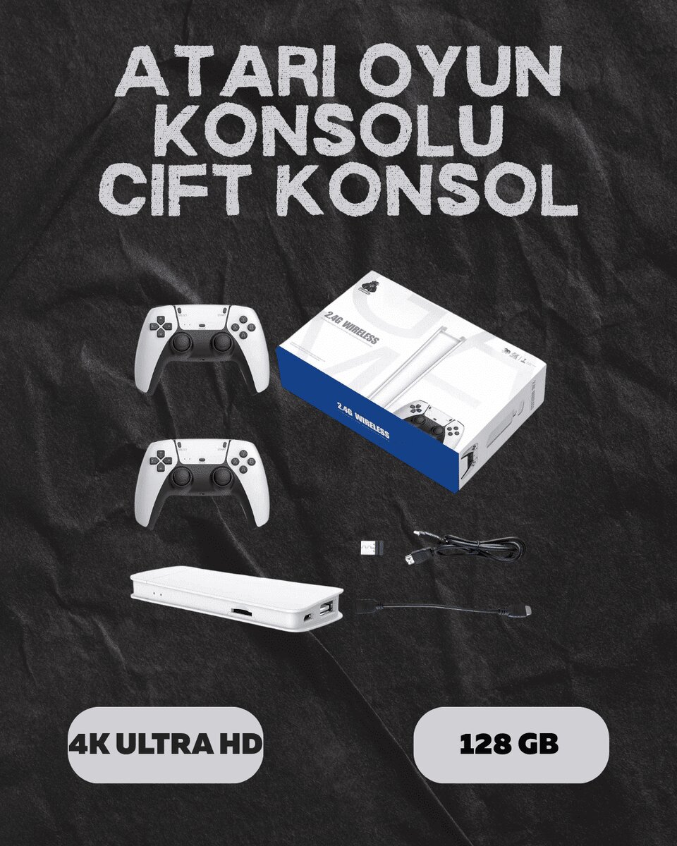 M15 Retro Konsol – 20.000 Oyunlu Çift Gamepadli 4K HDMI