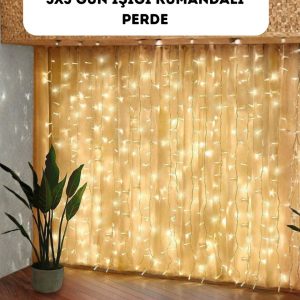 Dekoratif Perde Peri Led Günışığı Renk 8 Fonksiyonlu Işık