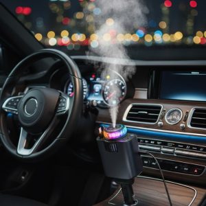 Araç İçi Nemlendirici Aromaterapi ve Hızlı Şarj Bir Arada