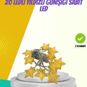 Dekoratif Yıldız Led Aydınlatma 20 Ledli 5 Metre Günışığı