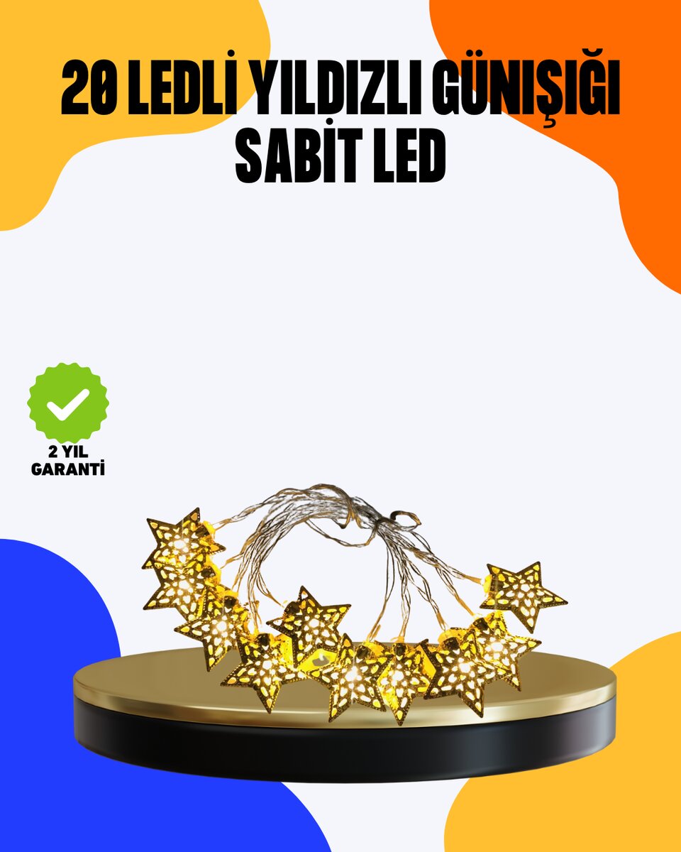 Yıldız Led Işık 5 Metre Dekoratif Aydınlatma Günışığı (Kopya)