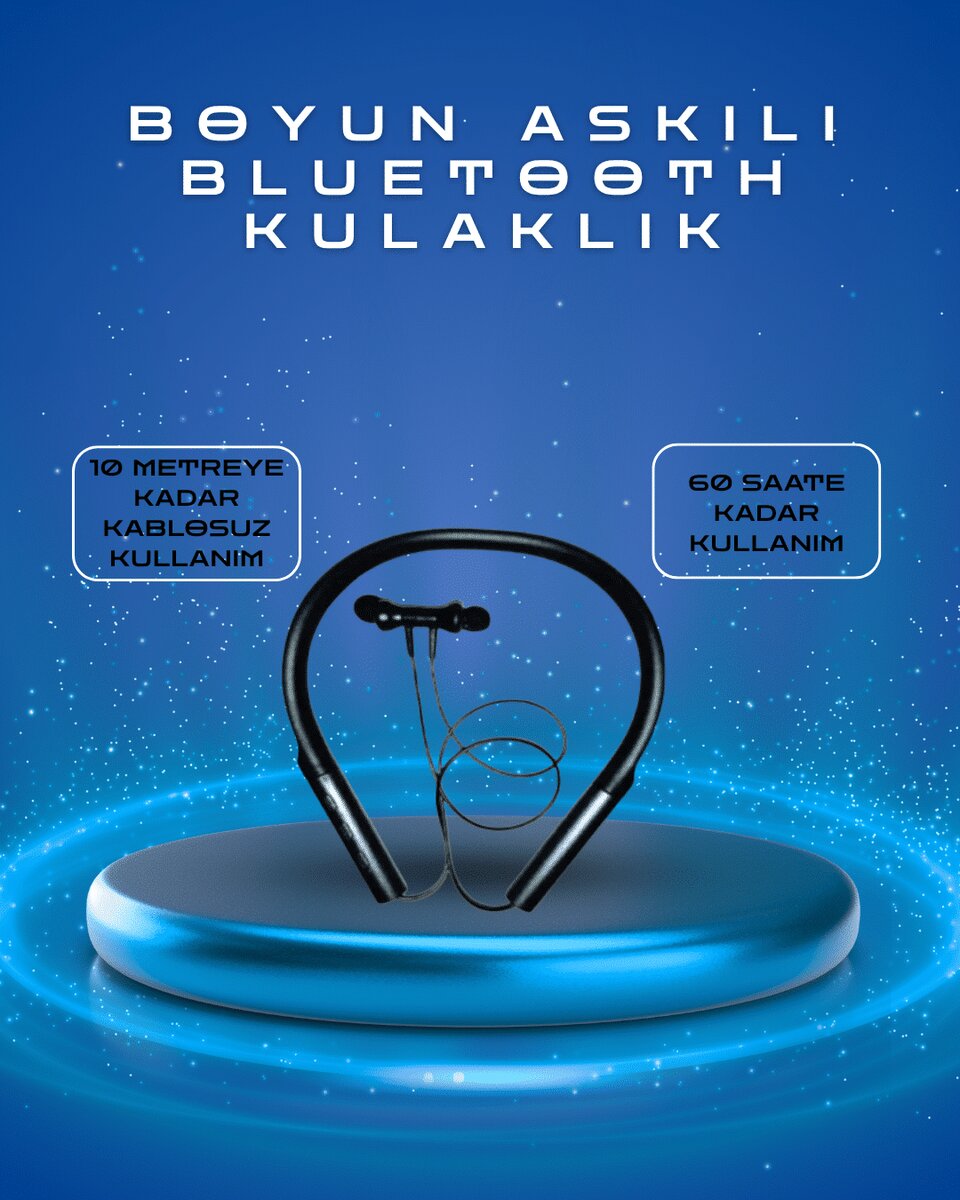 Polygold PG-100 Type-C Şarjlı Bluetooth Kulaklık – Boyun Askılı Uzun Pil Ömürlü Mikrofonlu