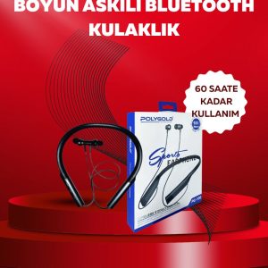Polygold PG-100 Bluetooth 5.0 Boyun Bantlı Kulaklık – 50 Saat Konuşma Süresi Type-C Şarj