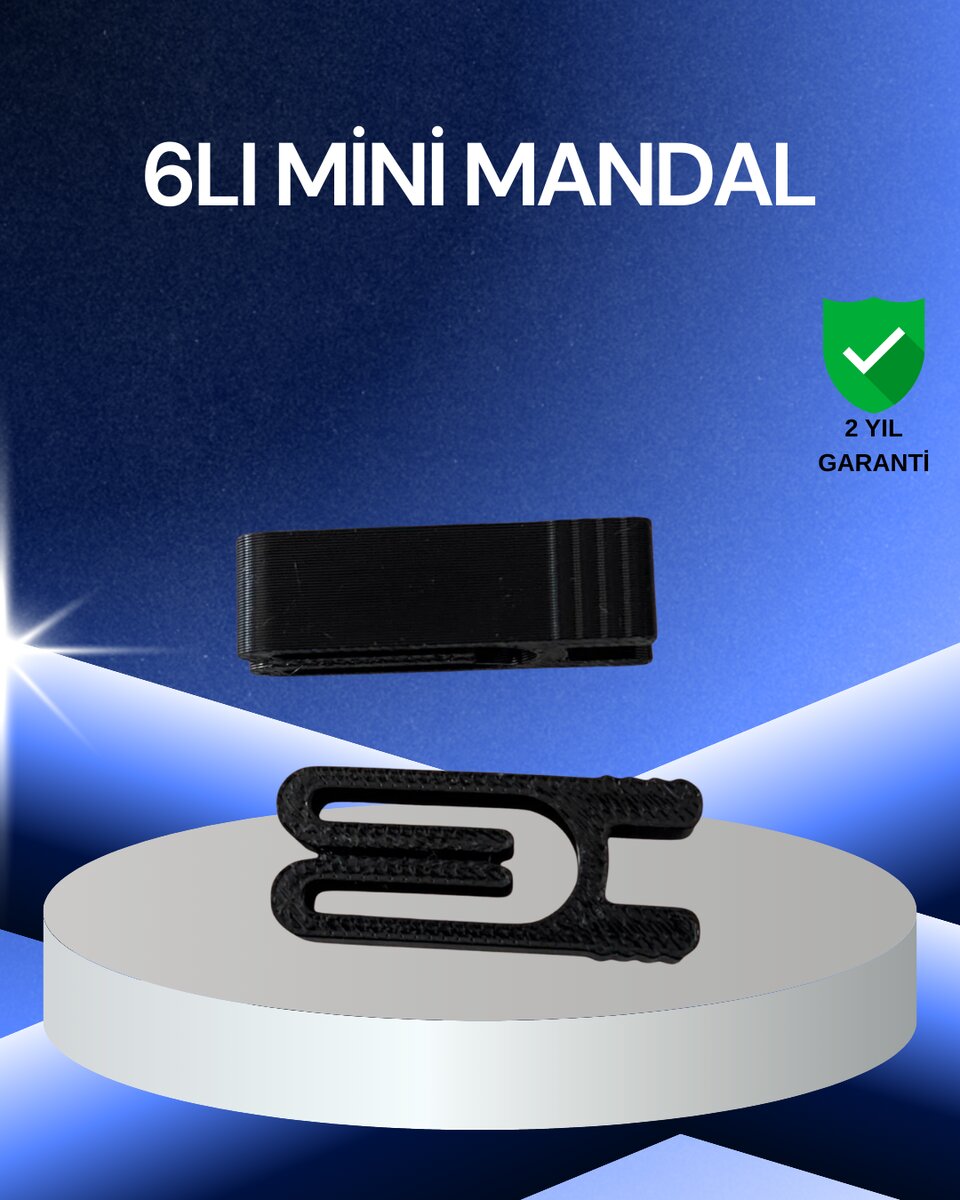 Poşet Kapatma Mandalı Hava Geçirmez 6 Adet Set