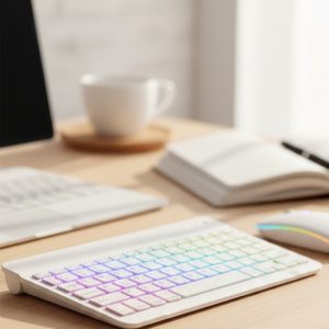 Çoklu Cihaz Uyumlu Kablosuz Klavye Mouse Seti Aydınlatmalı