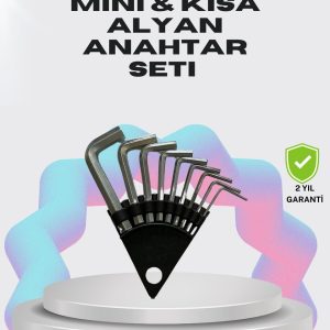 9 Parça Kısa Tip Alyan Seti Isıl İşlemli Profesyonel Kullanım