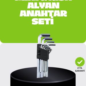 9 Parça Alyan Anahtar Seti Bisiklet Mobilya ve Otomotiv Uyumlu