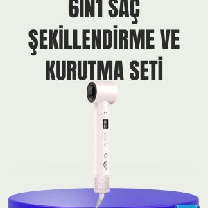 Çok Fonksiyonlu 6 Başlıklı Saç Kurutma ve Şekillendirme Seti