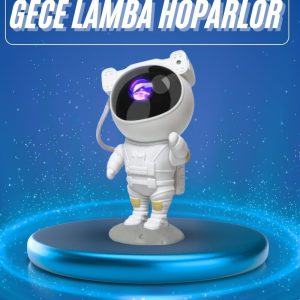 Projeksiyon Astronot Lamba Speaker Sevimli Astronot Bluetooth Hoparlör