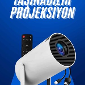 Taşınabilir Projeksiyon Ayaklı Projektör Android Uyumlu HDMI Girişli