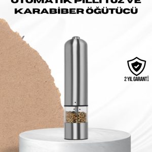 Tek Elle Kullanılan Otomatik Baharat Değirmeni Işıklı Sistem