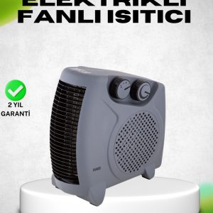 Fanlı Elektrikli Isıtıcı Termostatlı Güvenli Yanmaz Plastik Gövde