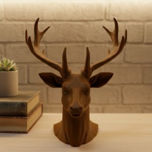 Kahverengi Geyik Biblo 23 cm Dekoratif Şık Tasarım