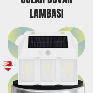 PIR Sensörlü Solar Lamba – Otomatik Şarj ve Gece Aydınlatma