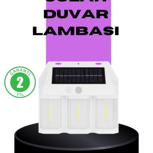 3 in 1 Solar Duvar Lambası – IP65 Su Geçirmez Hareket Sensörlü
