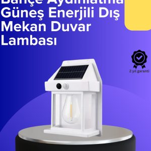 Güneş Enerjili Hareket Sensörlü Duvar Lambası