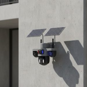 Çift Solar Panelli 4G Kablosuz IP Güvenlik Kamerası 9MP ve Hareket Takipli