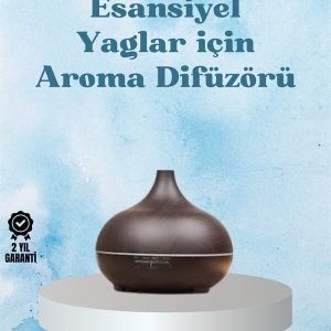Sessiz Çalışan Aromaterapi Difüzörü – 4 Zaman Ayarlı 7 Renkli Işık Seçeneği