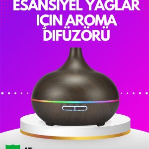 Zamanlayıcılı ve Otomatik Kapanmalı Aromaterapi Nemlendirici Difüzör