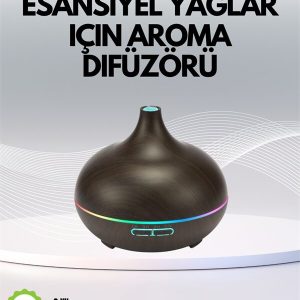 7 Renk Işıklı Ultrasonik Hava Difüzörü – Sessiz ve Güvenli Kullanım