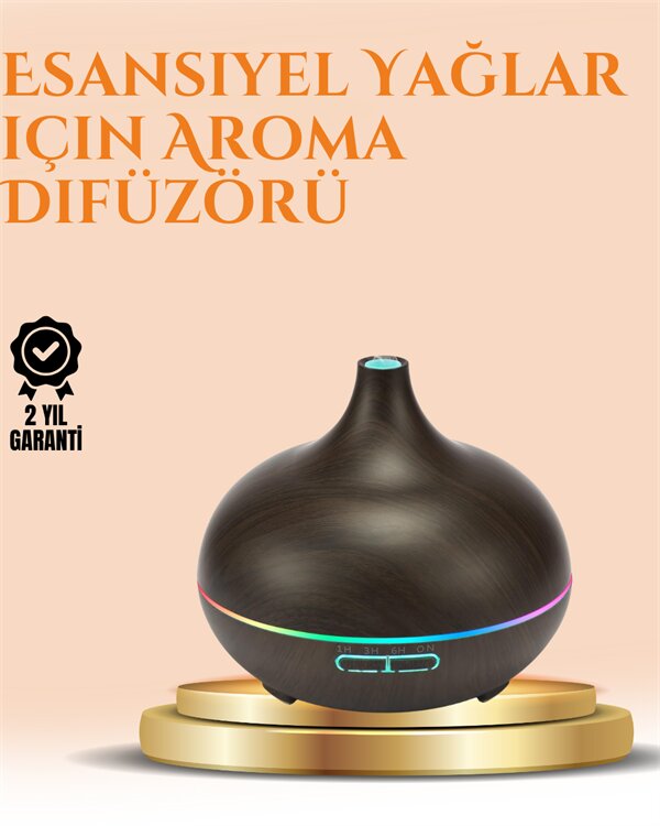 550 ml Ultrasonik Yağ Difüzörü ve Soğuk Buhar Nemlendirici