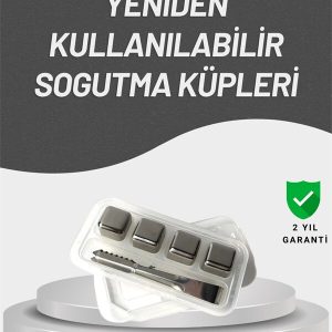 Çevre Dostu Metal Buz Küpü ve Kullanışlı Klips Seti