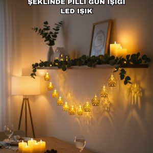 Ramazan Bayram Süslemesi İçin LED Işık Cami Figürlü Dekoratif Tasarım