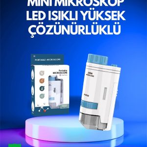 PMMA Optik Lensli Kompakt Taşınabilir Mikroskop