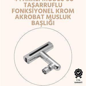 360° Dönüşlü Su Akışı Başlığı | 4'ü 1 Arada Kullanım