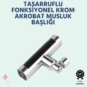 Krom Kaplamalı Çok Fonksiyonlu Musluk Başlığı | Paslanmaz Malzeme