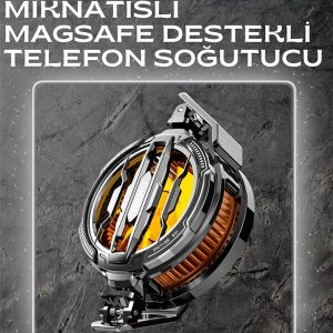 LED Işıklı Telefon Soğutucu | Ultra Sessiz Fan | Mıknatıslı ve Aparatlı Bağlantı