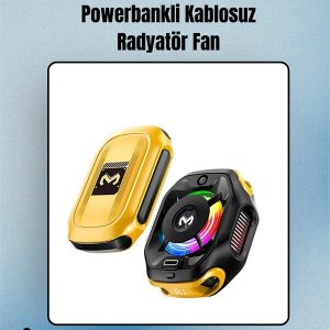 RGB Işıklı Girdap Fanlı Mobil Soğutucu | Manyetik Montaj | Type-C Girişli