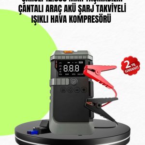 4’ü 1 Arada Powerbank Özellikli Araç Akü Şarj Takviye Cihazı